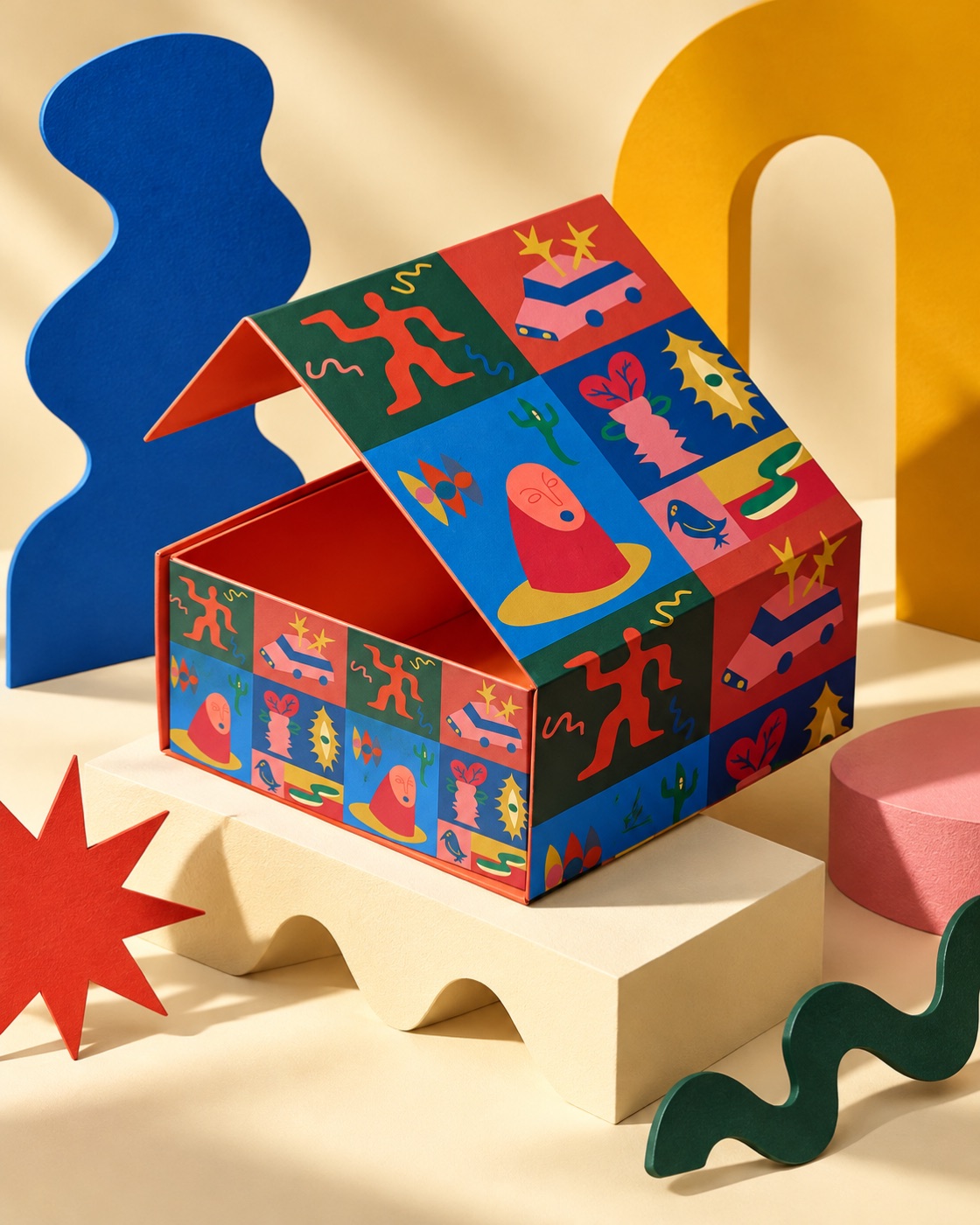 EBBE gift box, lid open